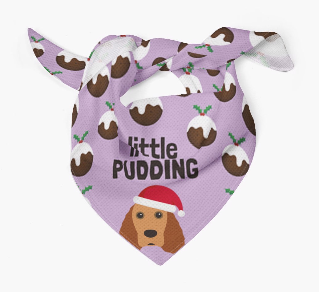 Little Pudding : Personalized {breedFullName} Christmas Bandana