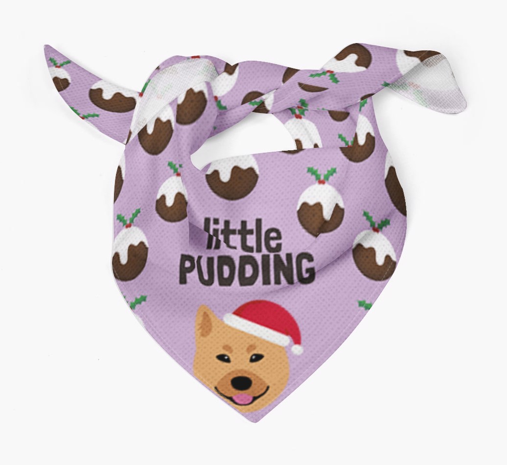 Little Pudding : Personalized {breedFullName} Christmas Bandana
