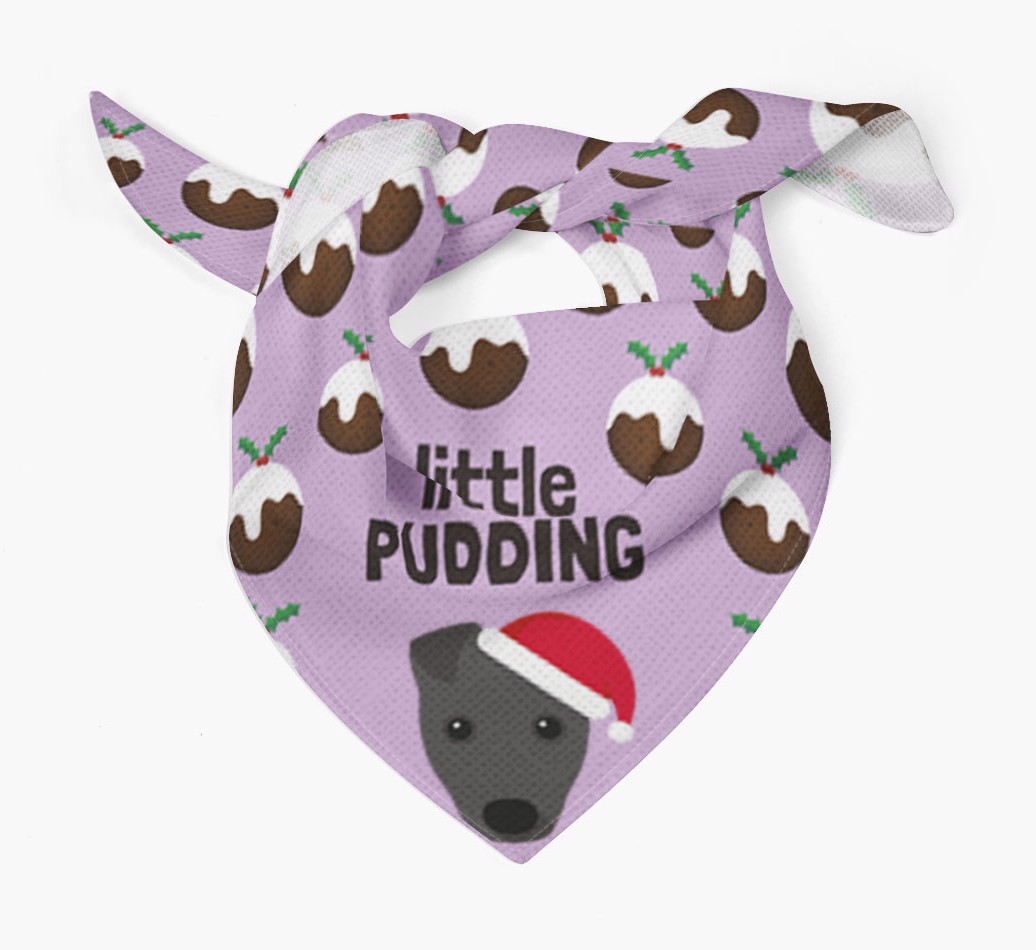 Little Pudding : Personalised {breedFullName} Christmas Bandana