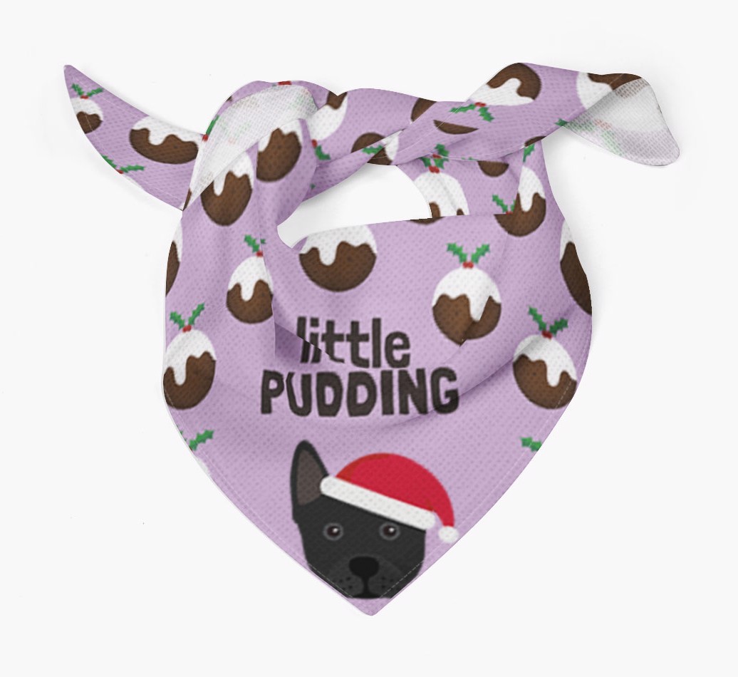 Little Pudding : Personalized {breedFullName} Christmas Bandana