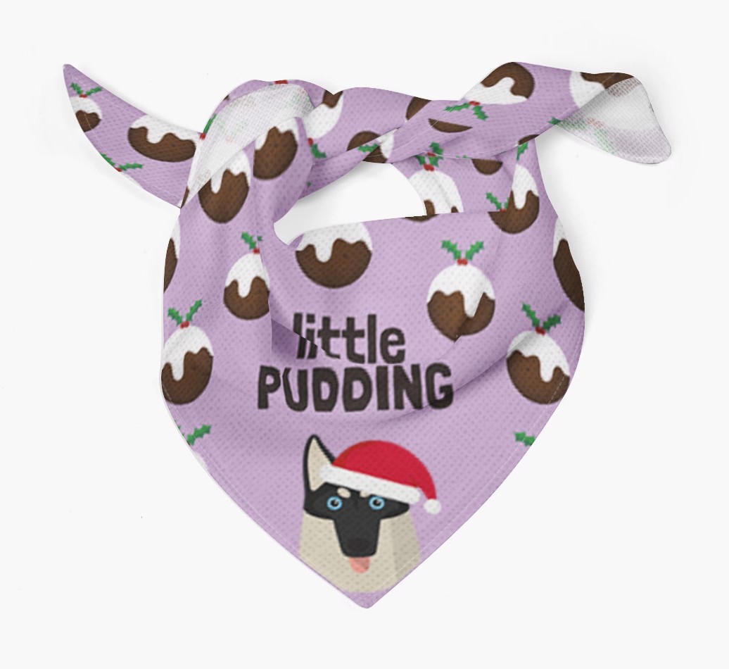 Little Pudding : Personalized {breedFullName} Christmas Bandana