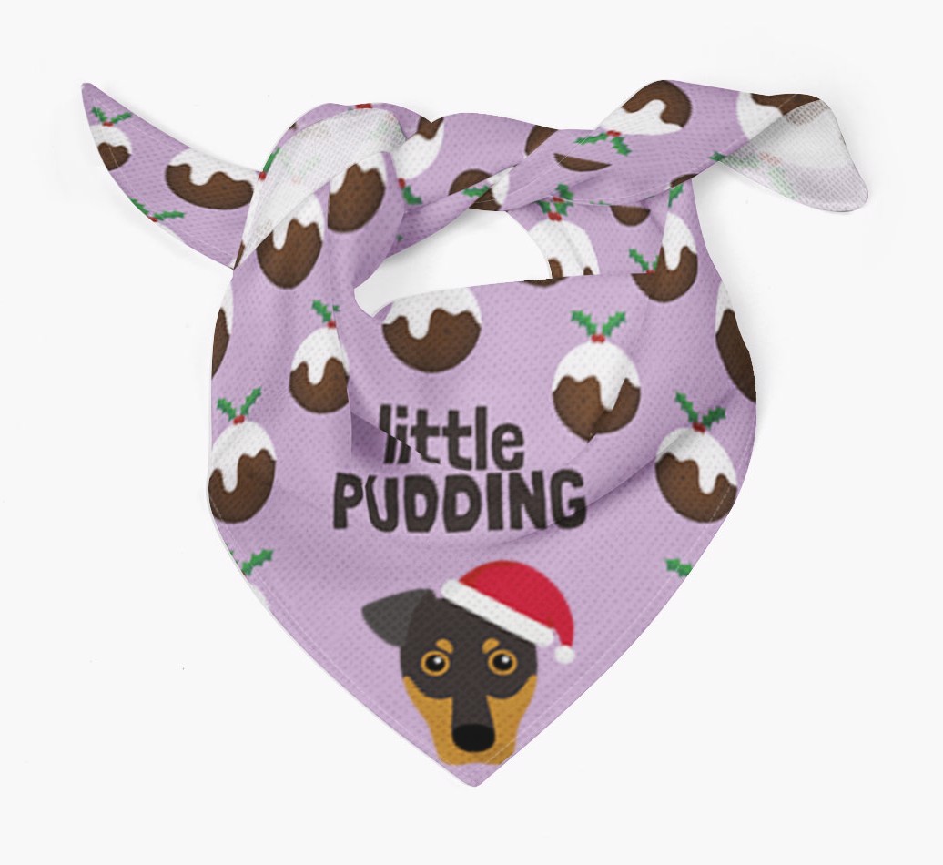 Little Pudding : Personalised {breedFullName} Christmas Bandana