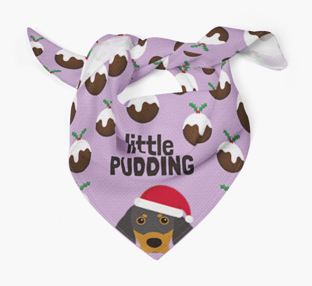 Little Pudding : Personalized {breedFullName} Christmas Bandana