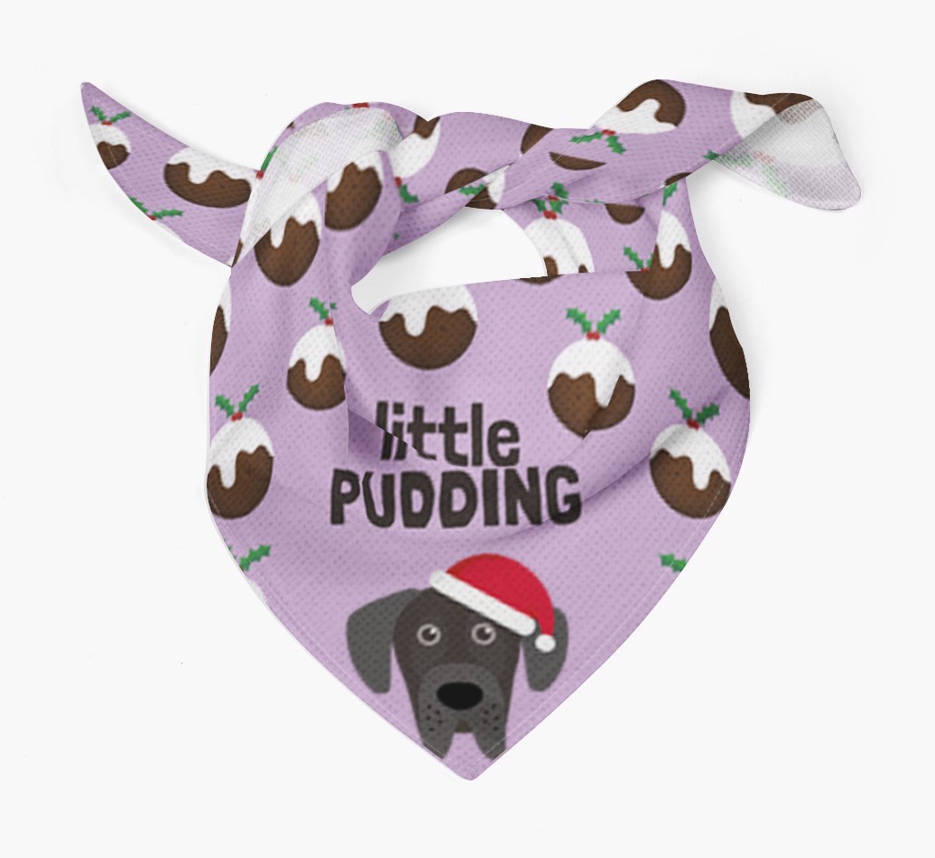 Little Pudding : Personalized {breedFullName} Christmas Bandana