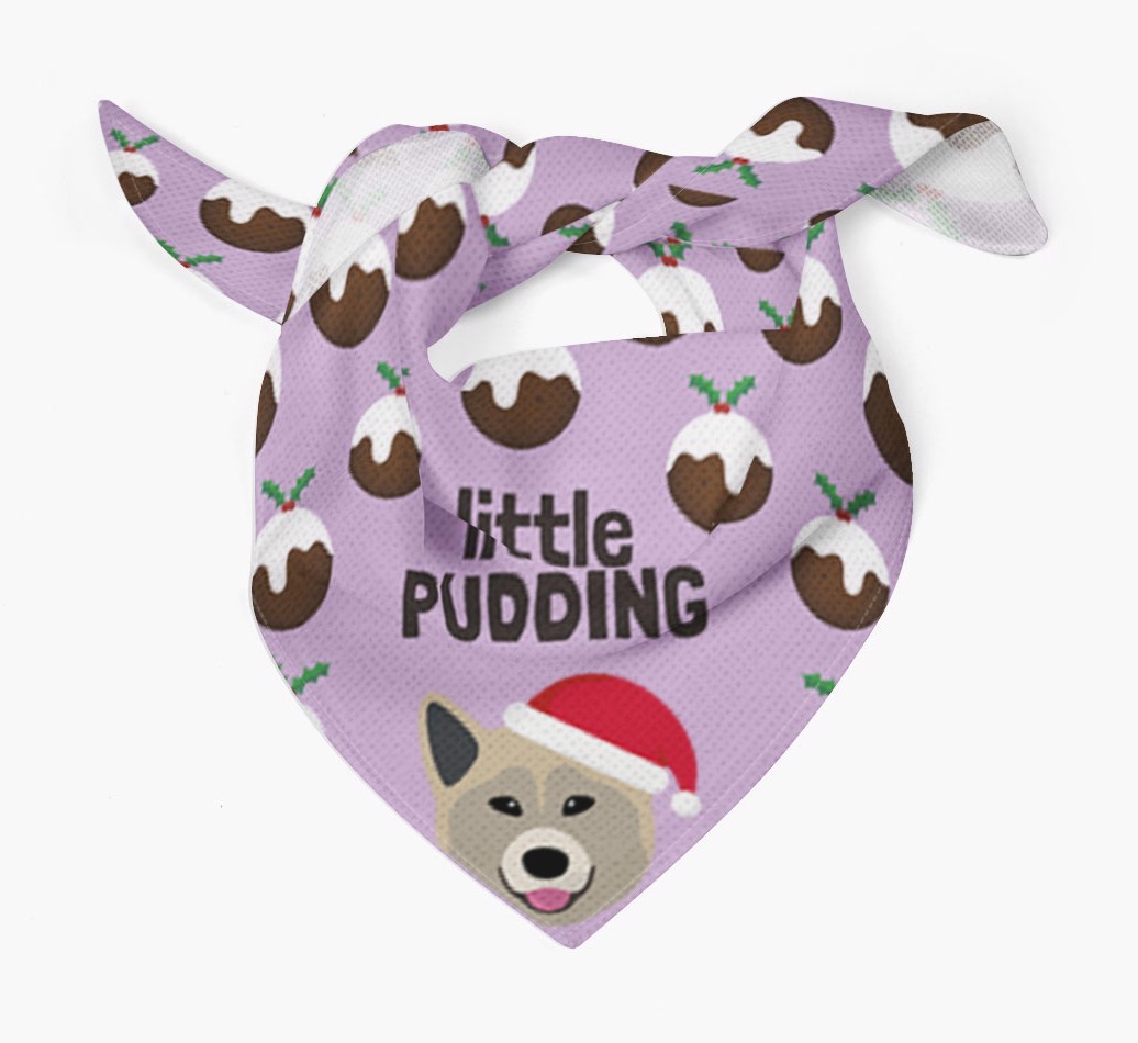Little Pudding : Personalised {breedFullName} Christmas Bandana