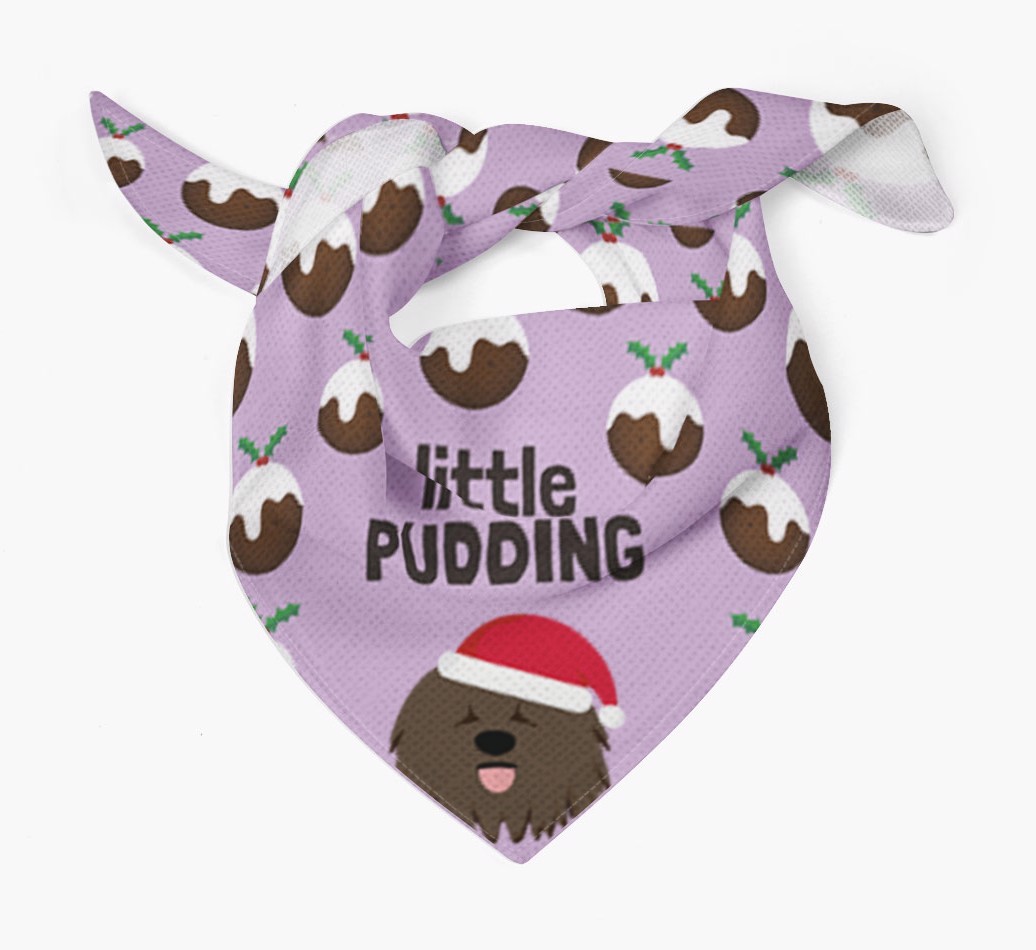 Little Pudding : Personalized {breedFullName} Christmas Bandana
