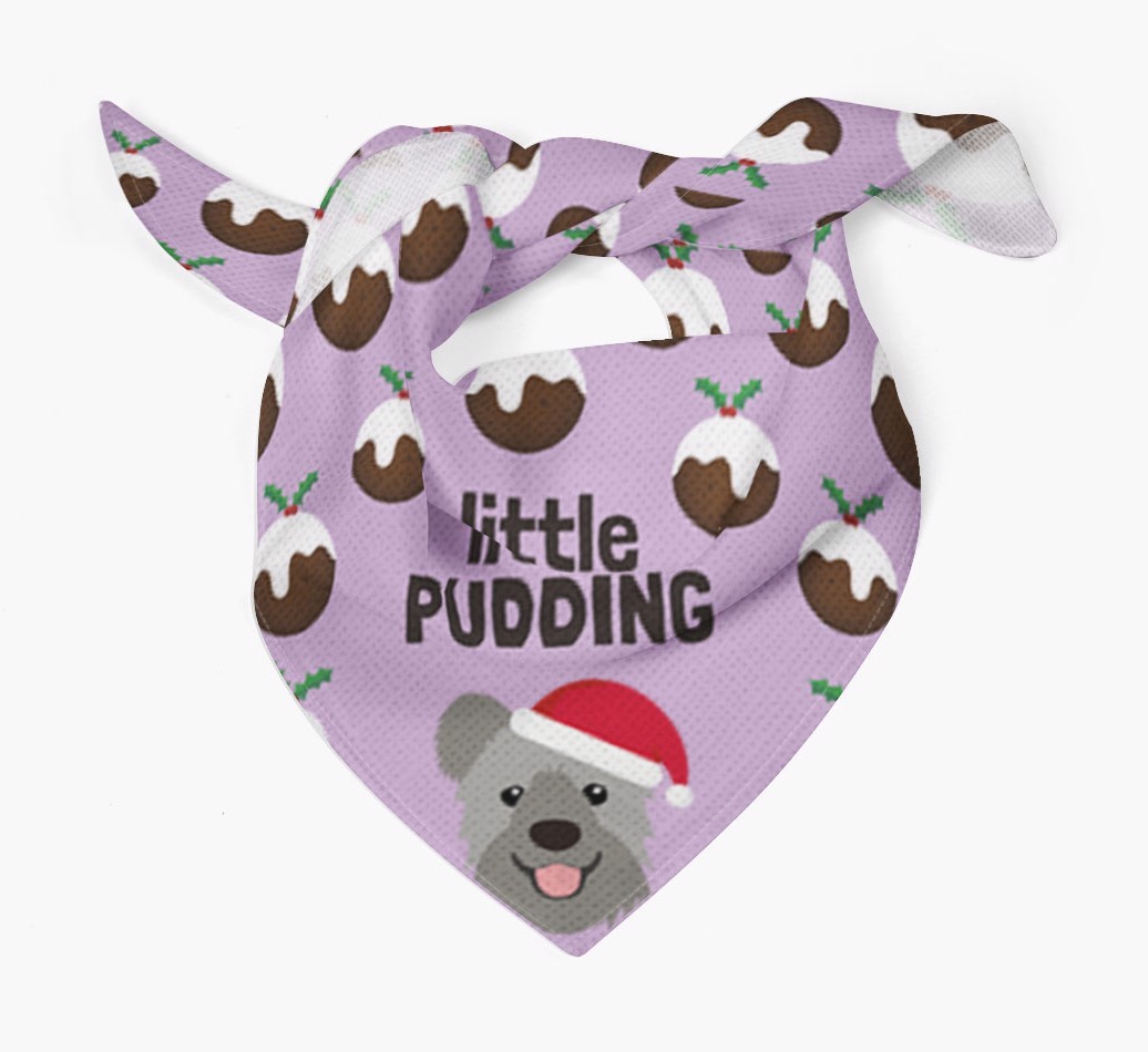 Little Pudding : Personalised {breedFullName} Christmas Bandana