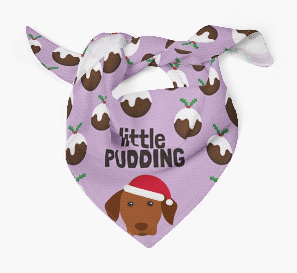 Little Pudding : Personalised {breedFullName} Christmas Bandana
