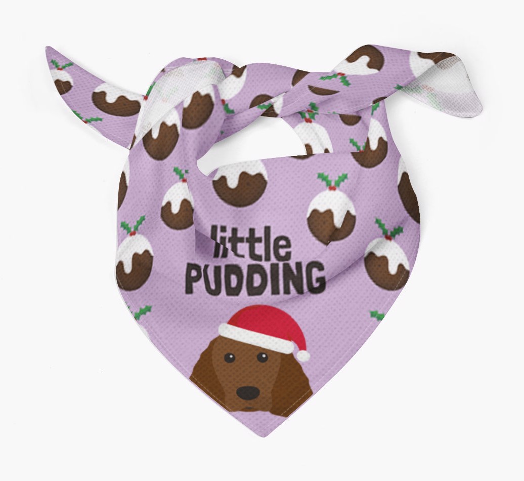 Little Pudding : Personalised {breedFullName} Christmas Bandana