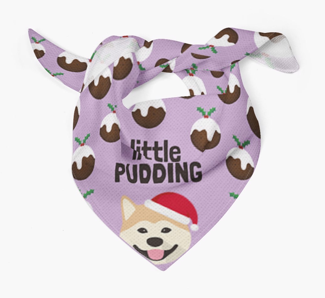 Little Pudding : Personalized {breedFullName} Christmas Bandana