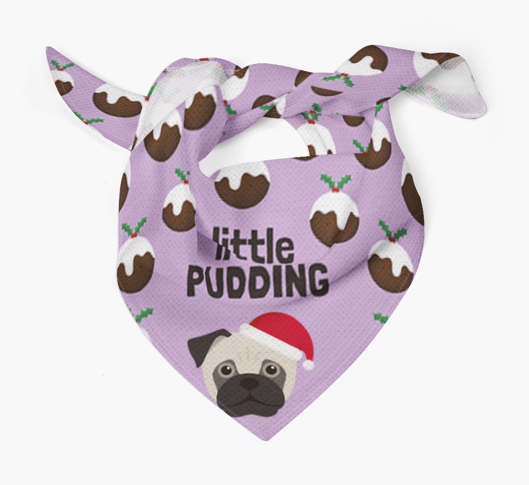 Little Pudding : Personalized {breedFullName} Christmas Bandana