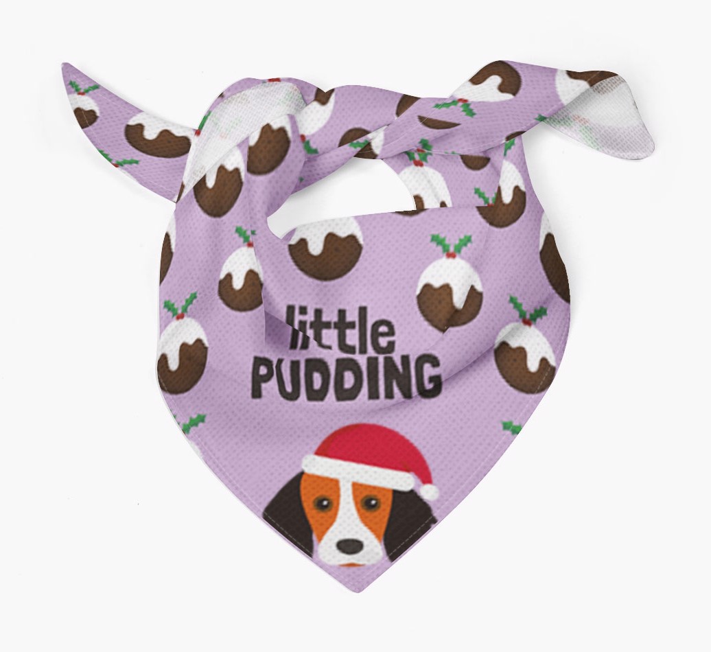 Little Pudding : Personalized {breedFullName} Christmas Bandana