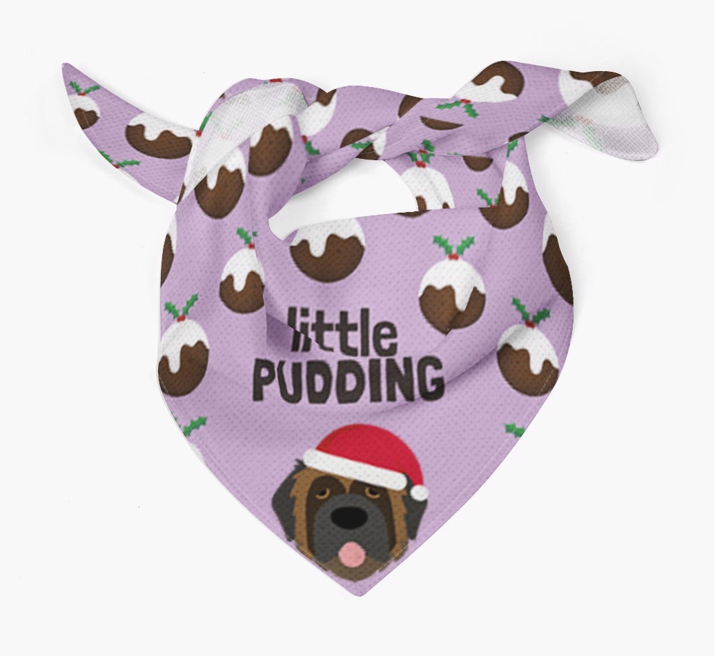 Little Pudding : Personalized {breedFullName} Christmas Bandana