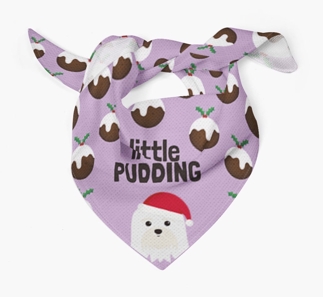Little Pudding : Personalized {breedFullName} Christmas Bandana