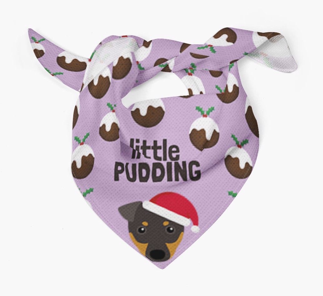 Little Pudding : Personalized {breedFullName} Christmas Bandana