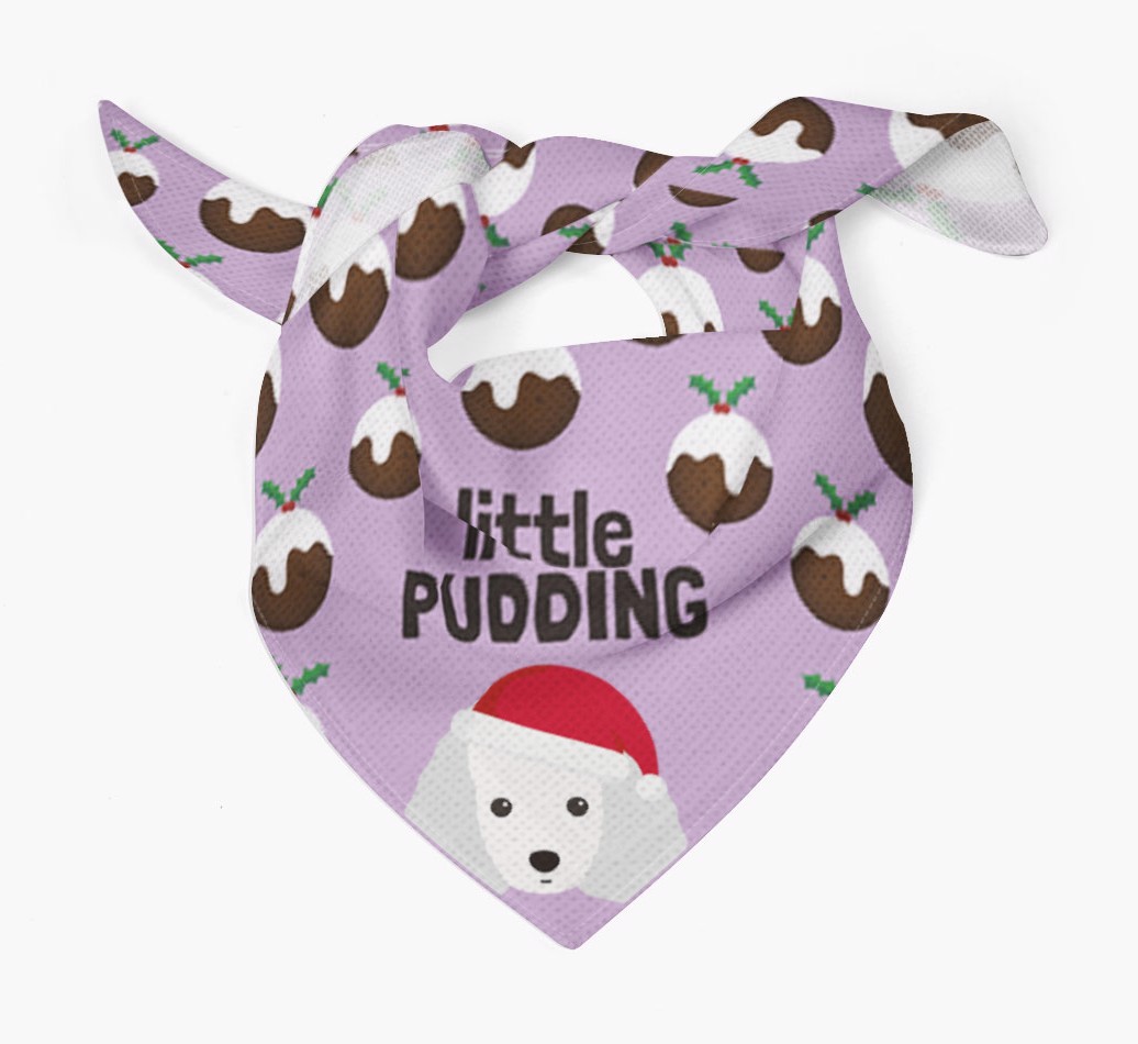 Little Pudding : Personalized {breedFullName} Christmas Bandana