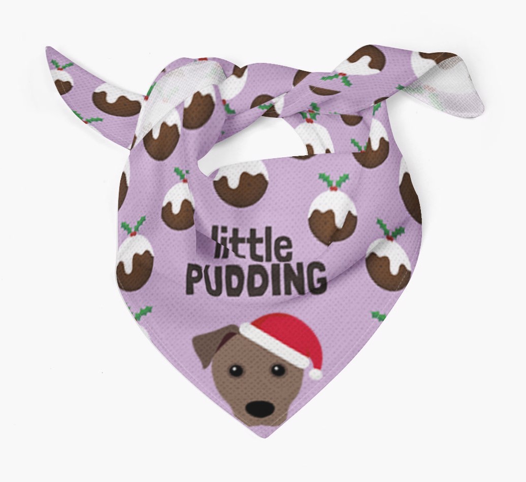 Little Pudding : Personalised {breedFullName} Christmas Bandana