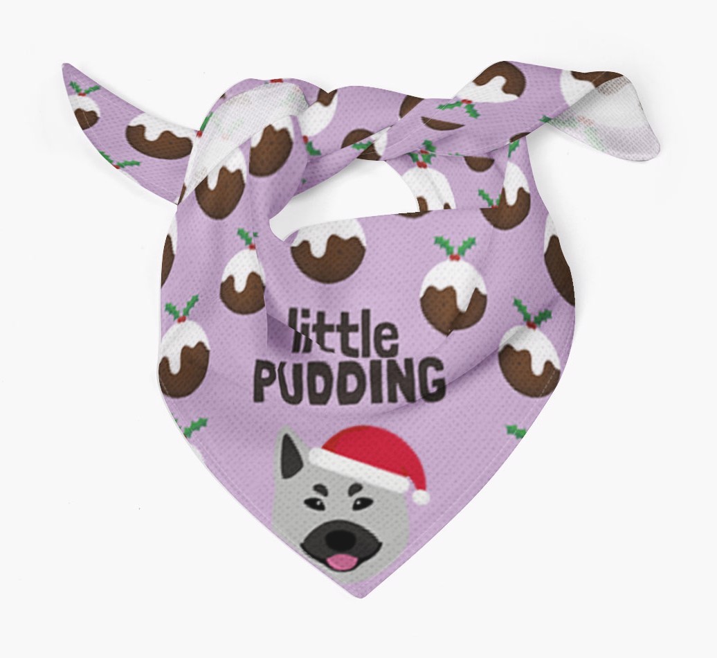 Little Pudding : Personalised {breedFullName} Christmas Bandana
