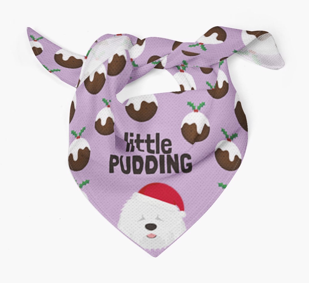 Little Pudding : Personalised {breedFullName} Christmas Bandana