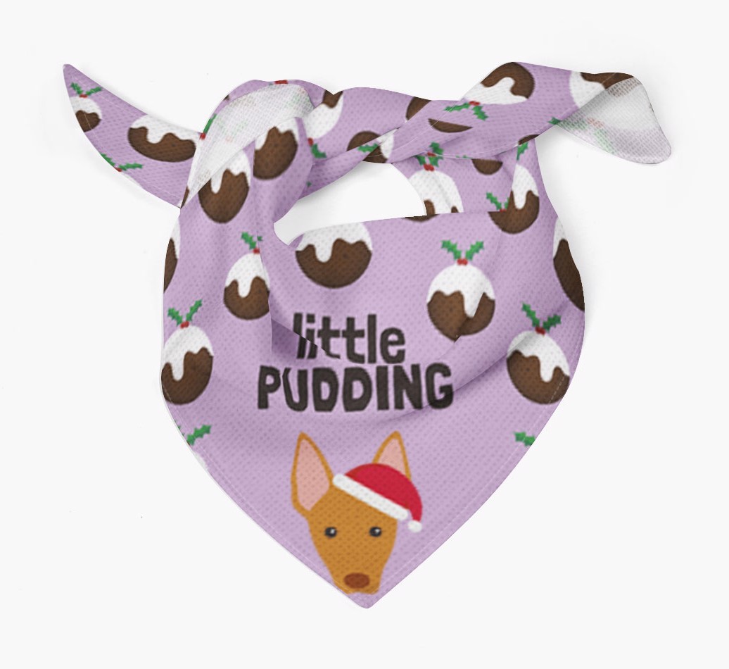 Little Pudding : Personalized {breedFullName} Christmas Bandana