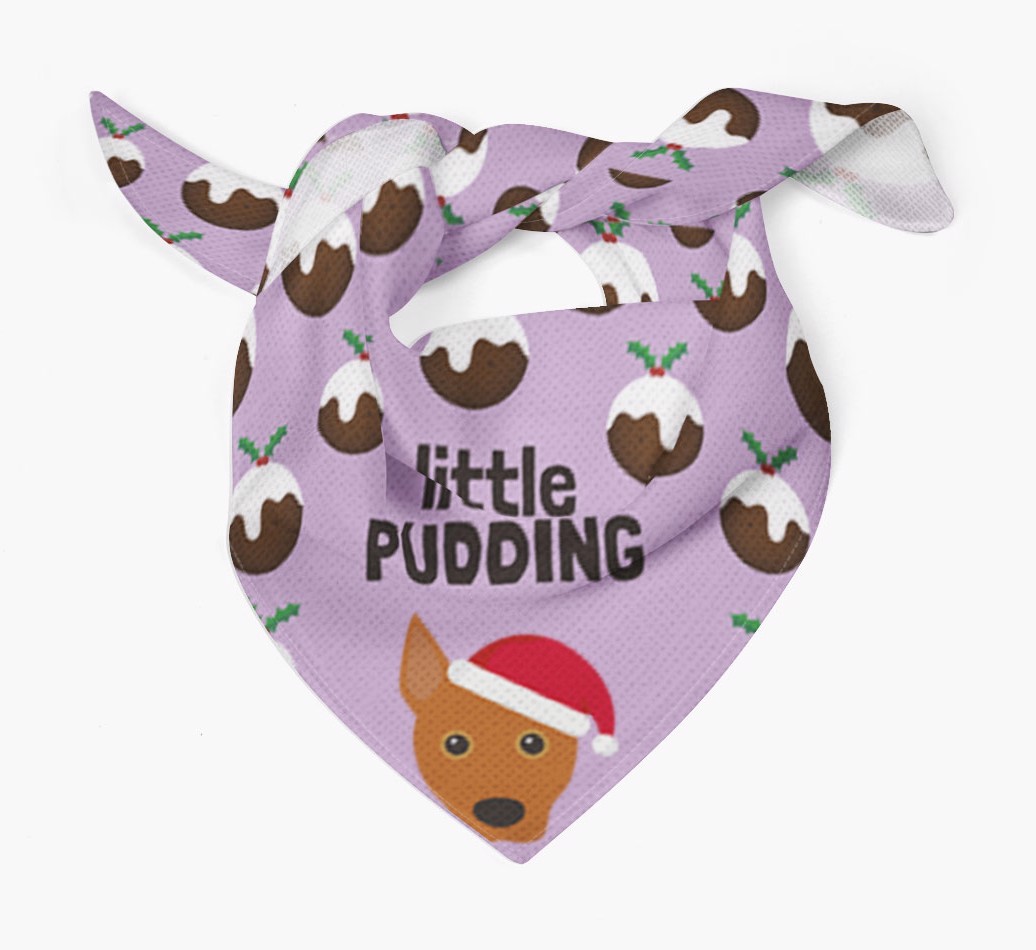 Little Pudding : Personalized {breedFullName} Christmas Bandana