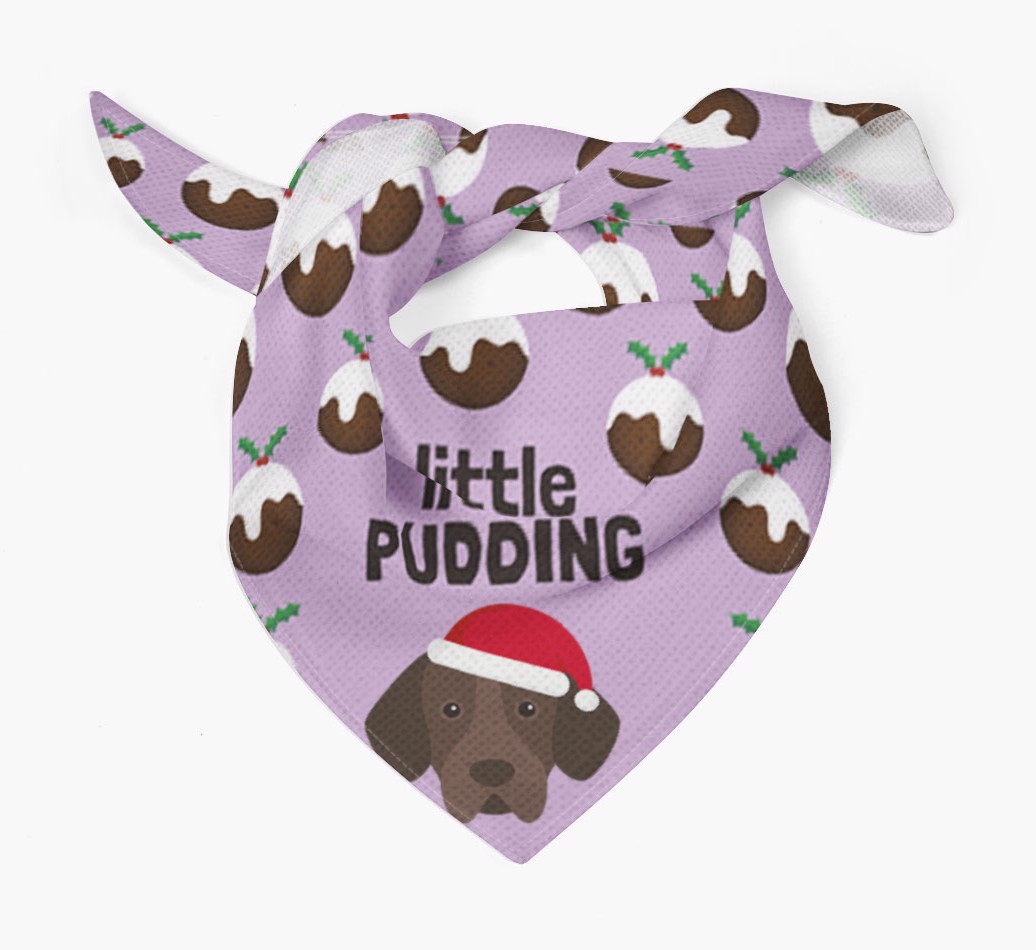 Little Pudding : Personalized {breedFullName} Christmas Bandana