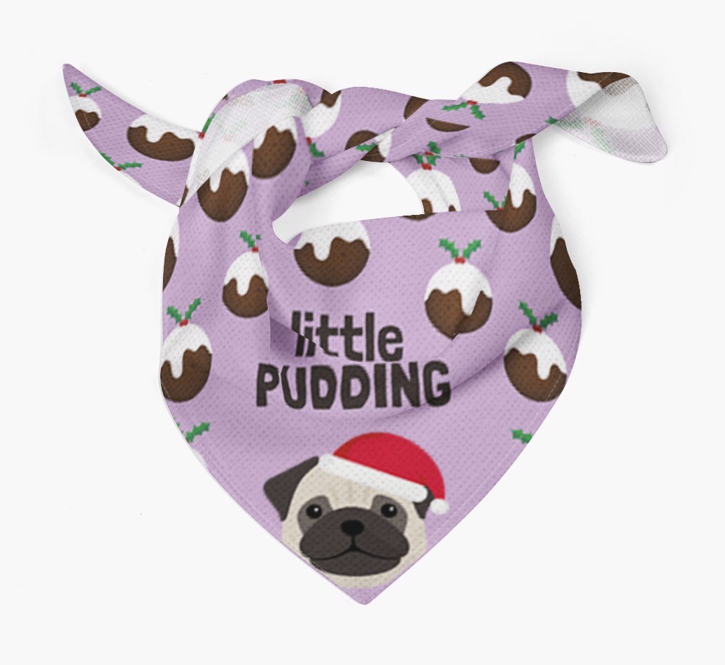 Little Pudding : Personalized {breedFullName} Christmas Bandana