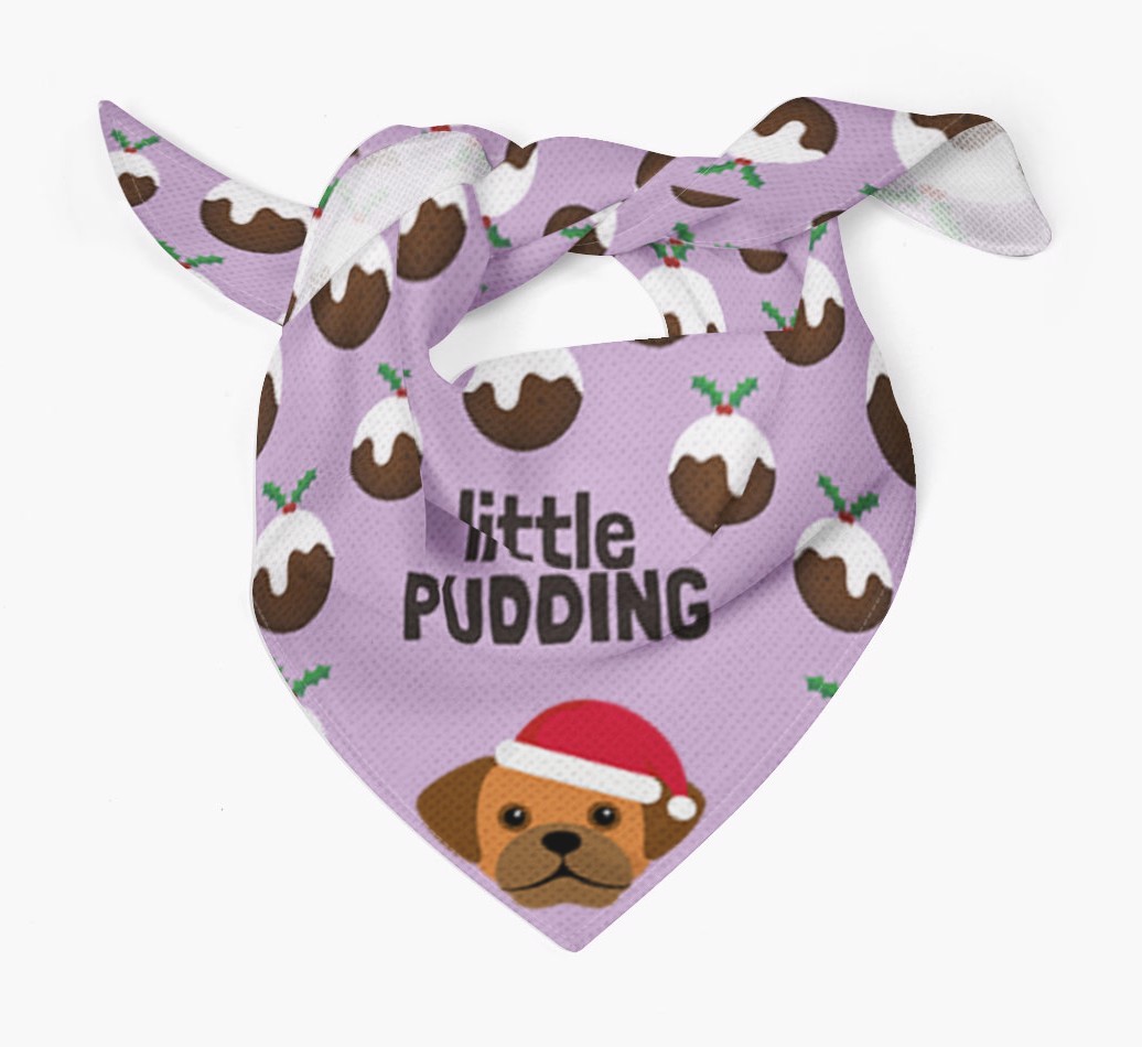 Little Pudding : Personalized {breedFullName} Christmas Bandana