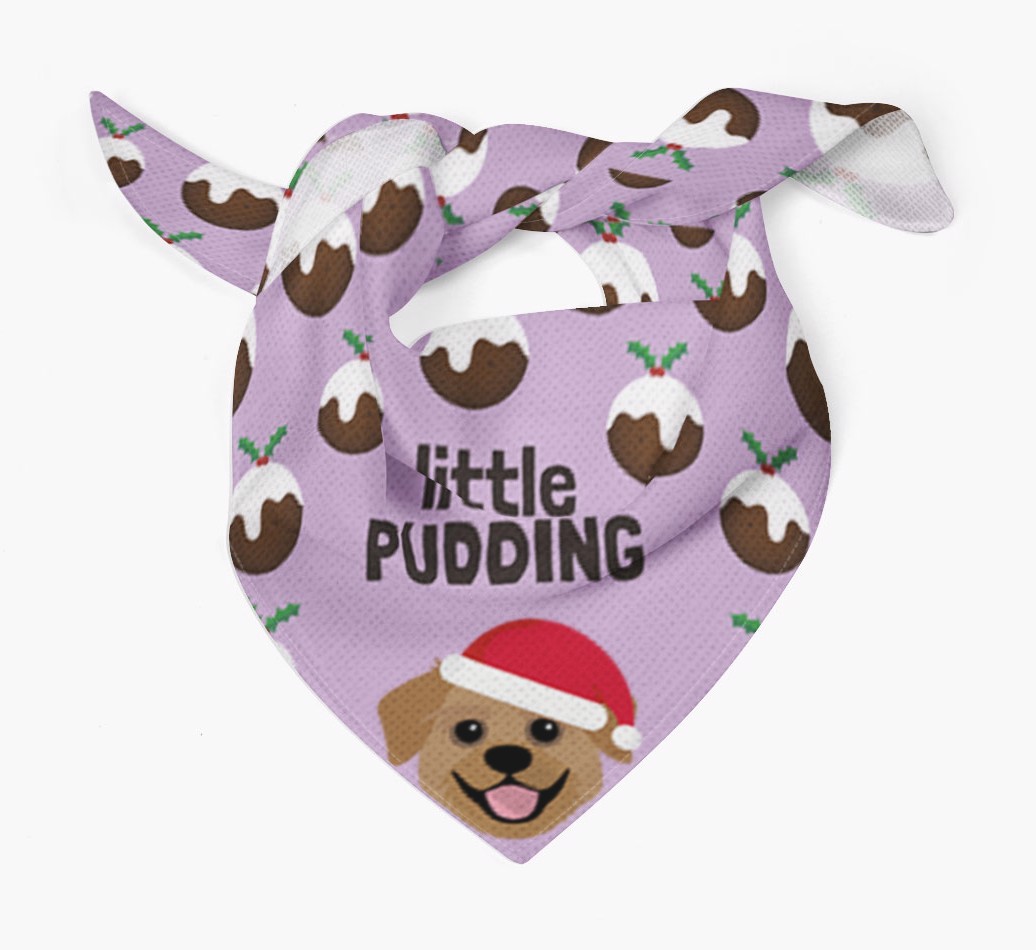 Little Pudding : Personalized {breedFullName} Christmas Bandana