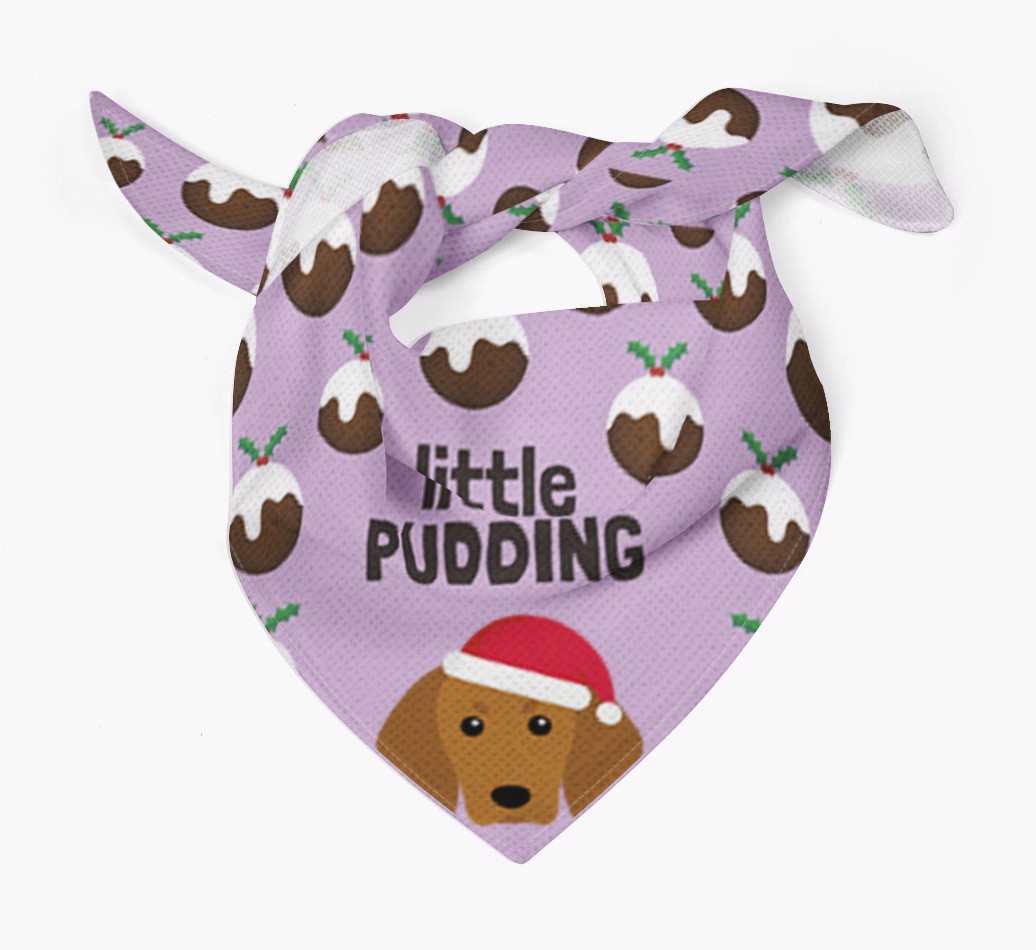 Little Pudding : Personalised {breedFullName} Christmas Bandana