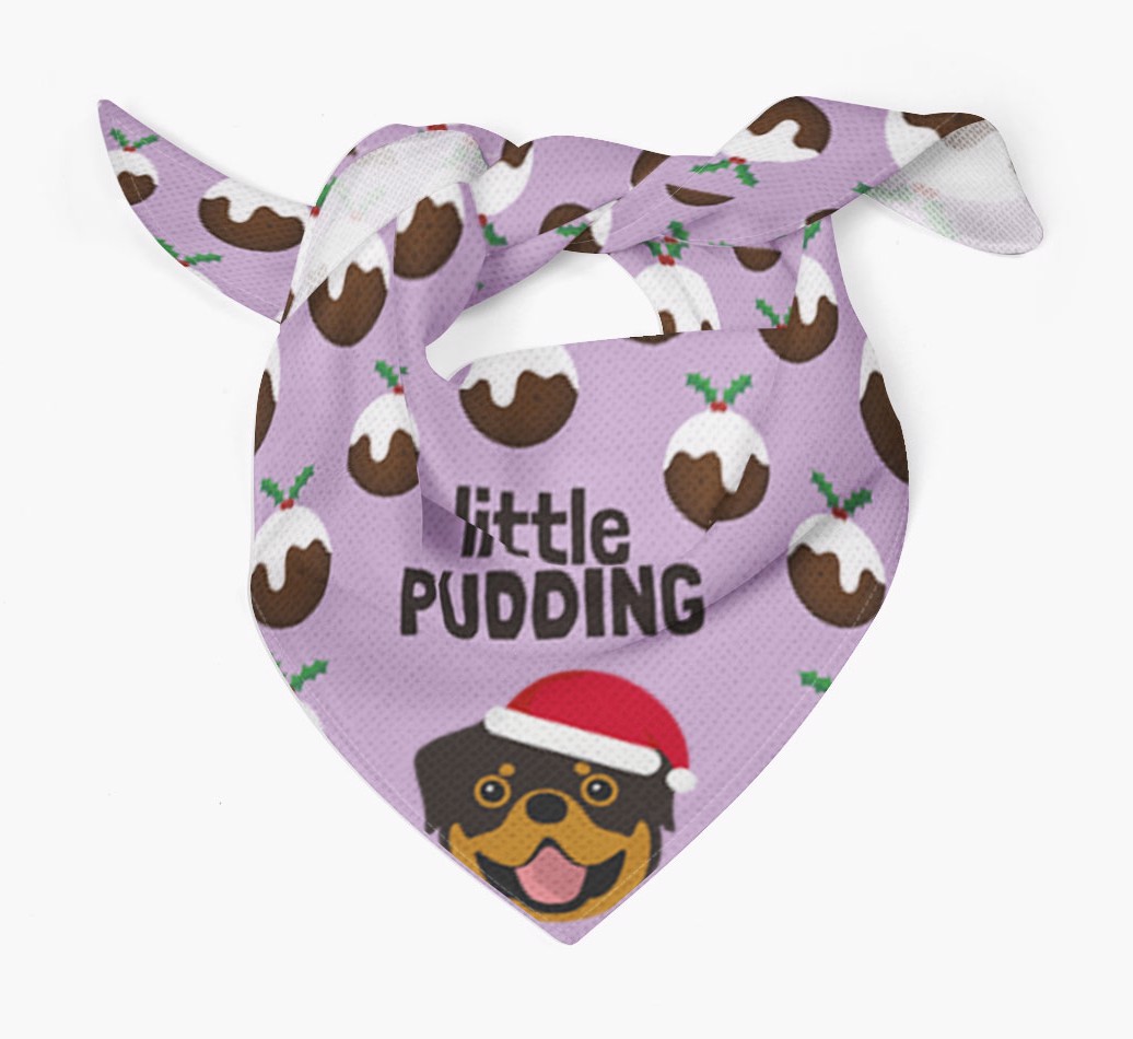 Little Pudding : Personalized {breedFullName} Christmas Bandana
