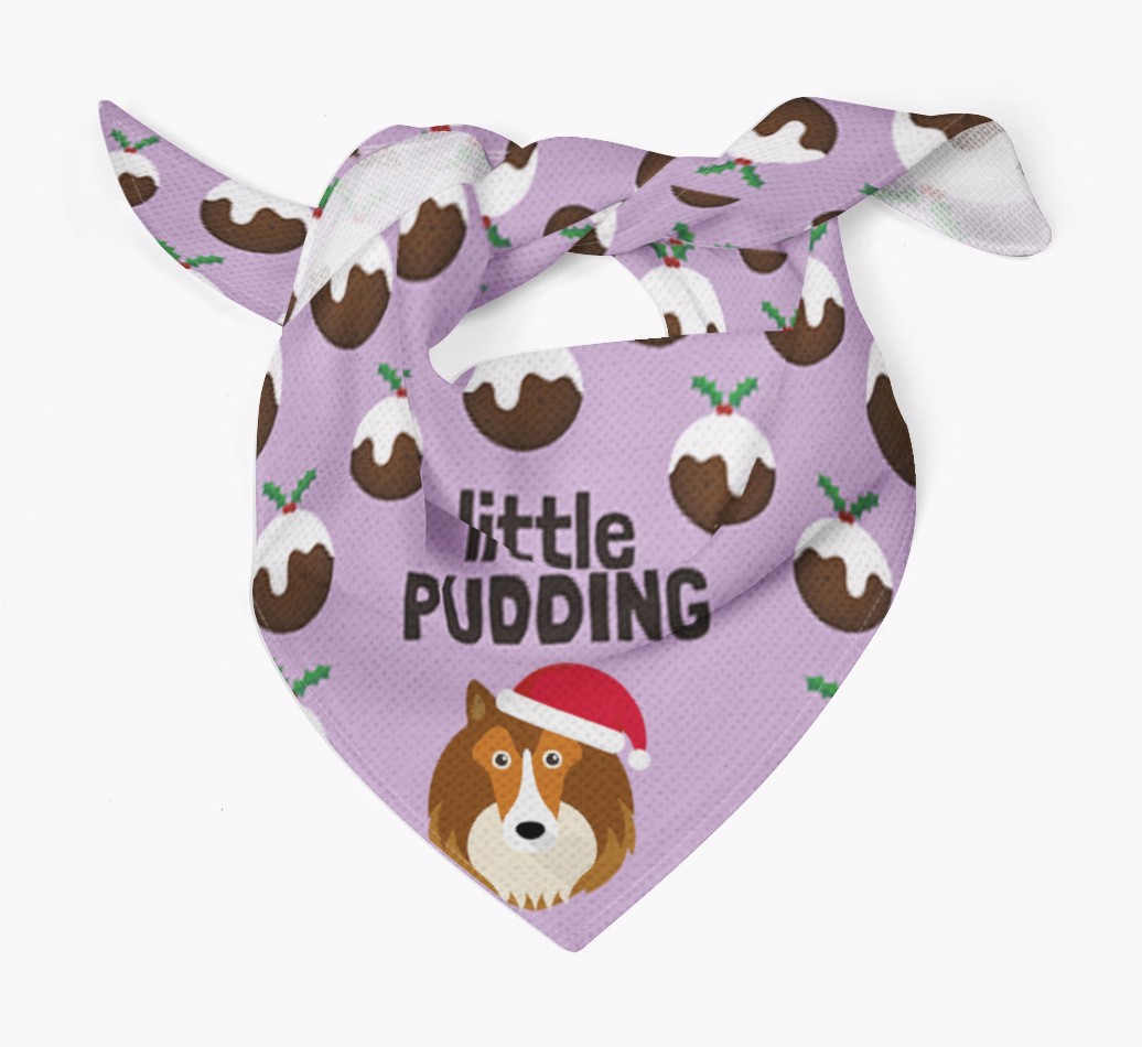 Little Pudding : Personalized {breedFullName} Christmas Bandana