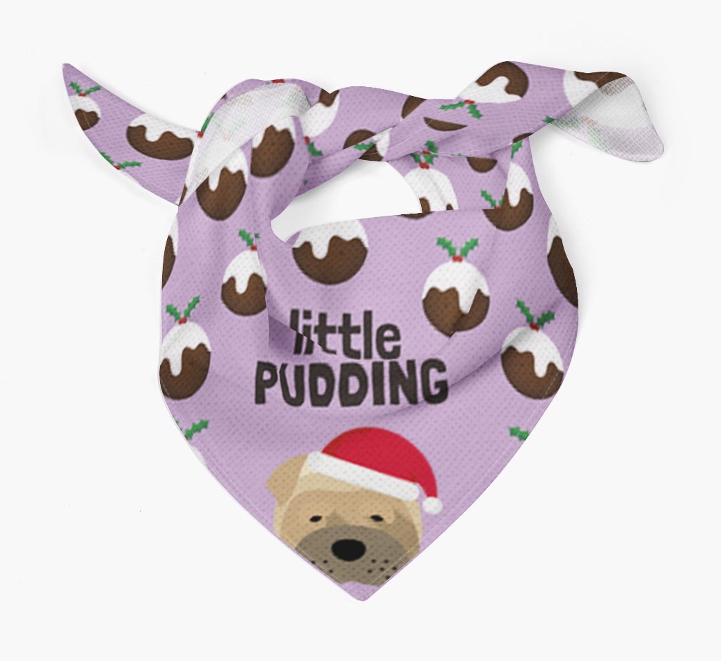 Little Pudding : Personalised {breedFullName} Christmas Bandana