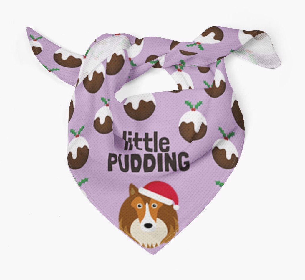 Little Pudding : Personalized {breedFullName} Christmas Bandana