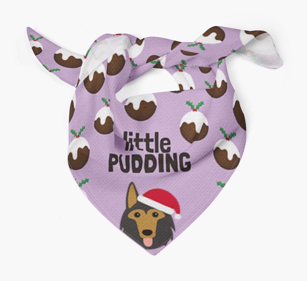 Little Pudding : Personalized {breedFullName} Christmas Bandana