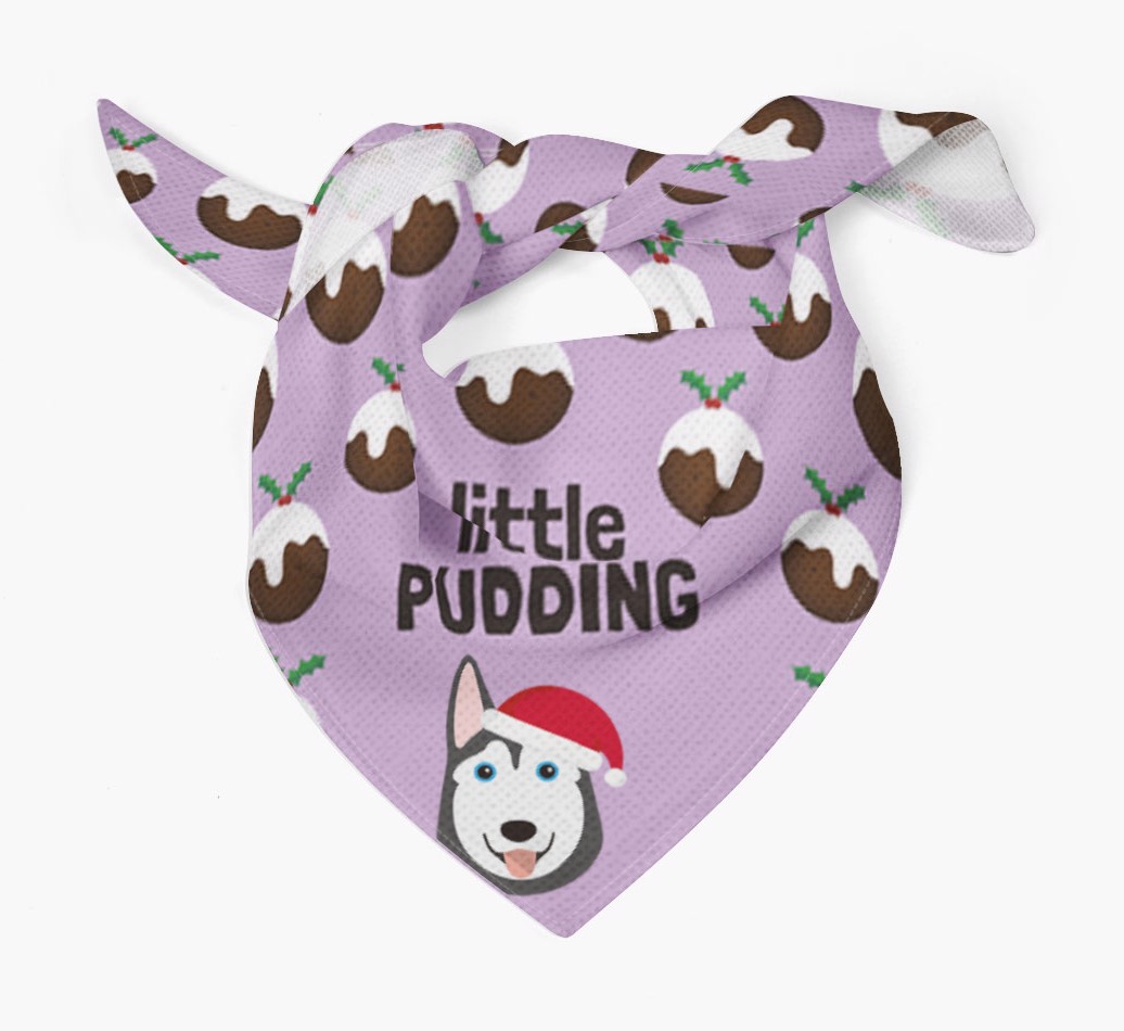Little Pudding : Personalized {breedFullName} Christmas Bandana