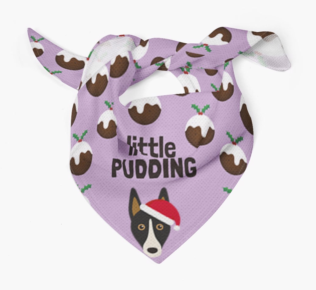 Little Pudding : Personalized {breedFullName} Christmas Bandana
