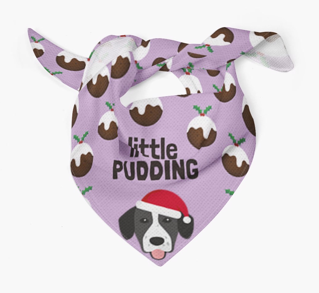 Little Pudding : Personalized {breedFullName} Christmas Bandana