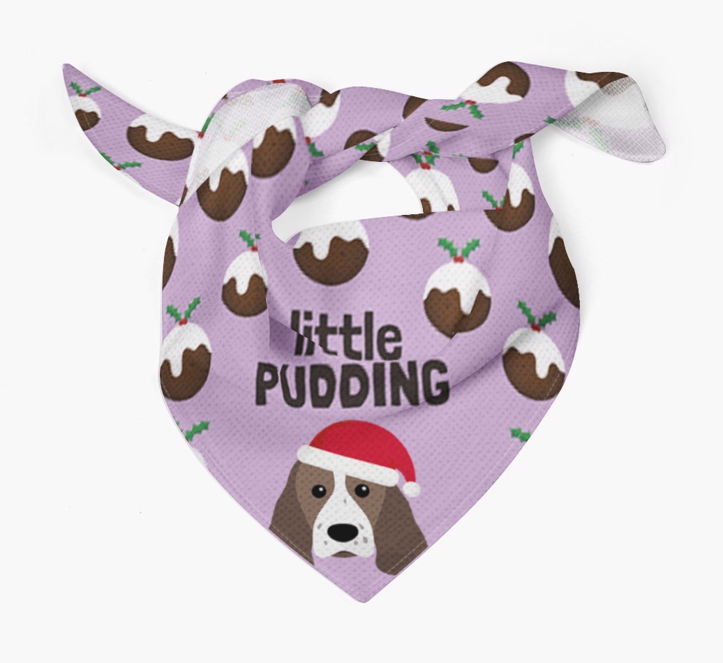 Little Pudding : Personalized {breedFullName} Christmas Bandana