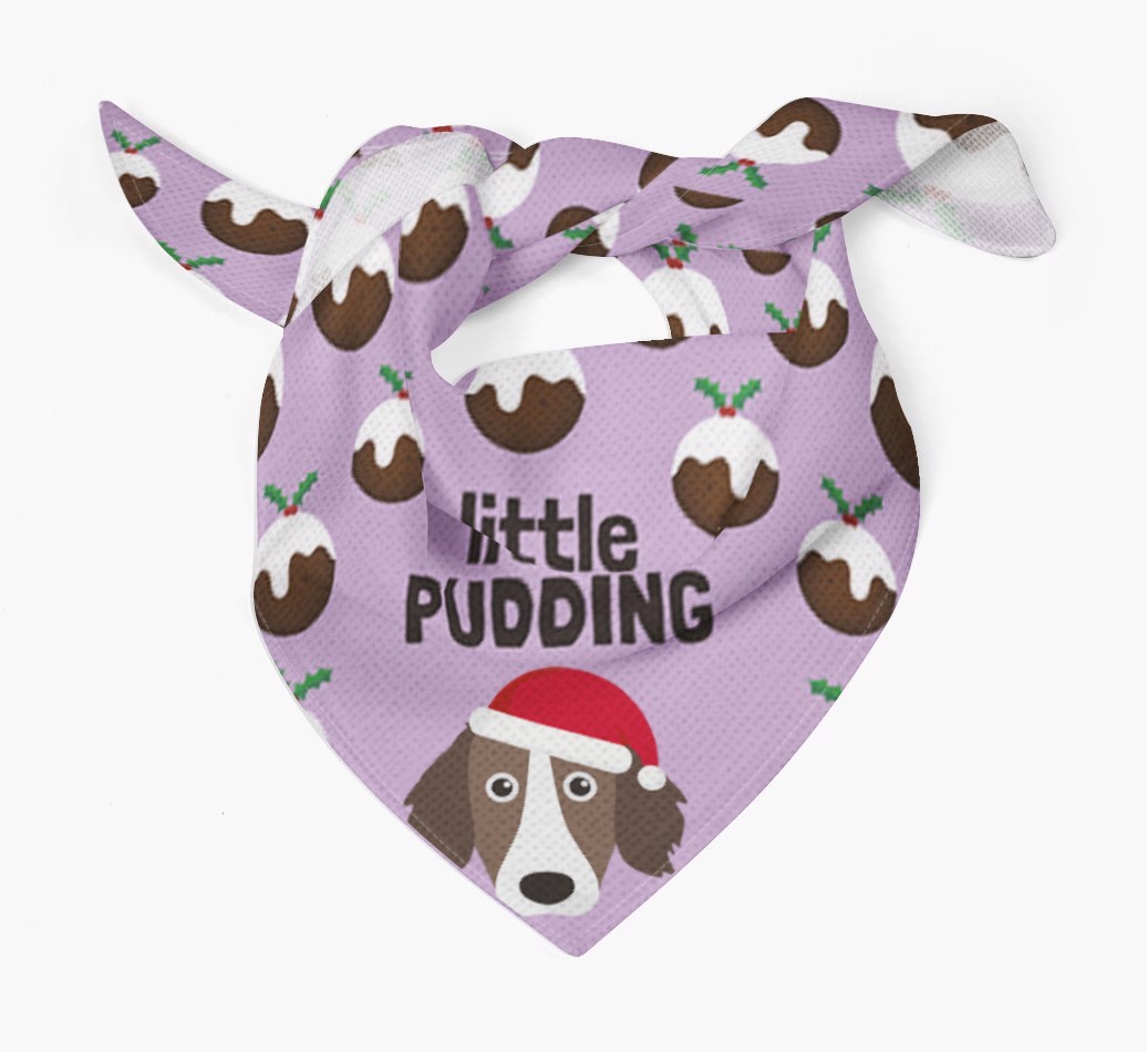 Little Pudding : Personalised {breedFullName} Christmas Bandana