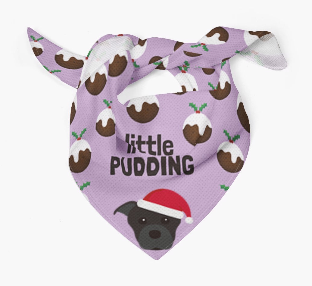 Little Pudding : Personalized {breedFullName} Christmas Bandana