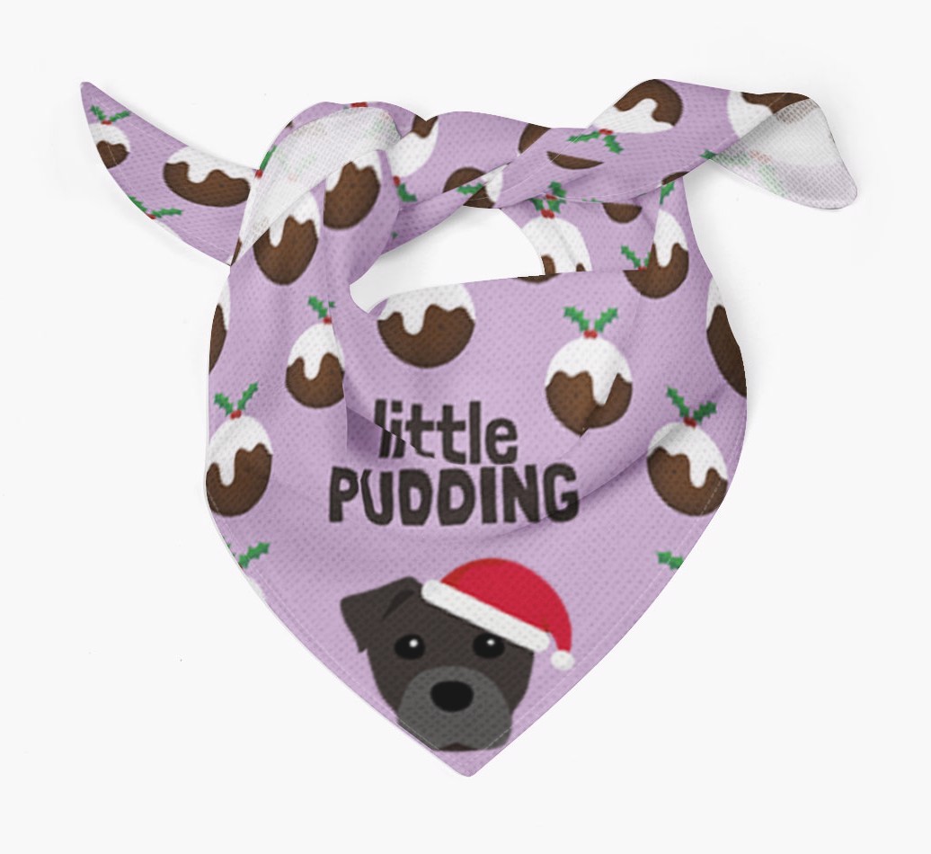 Little Pudding : Personalized {breedFullName} Christmas Bandana