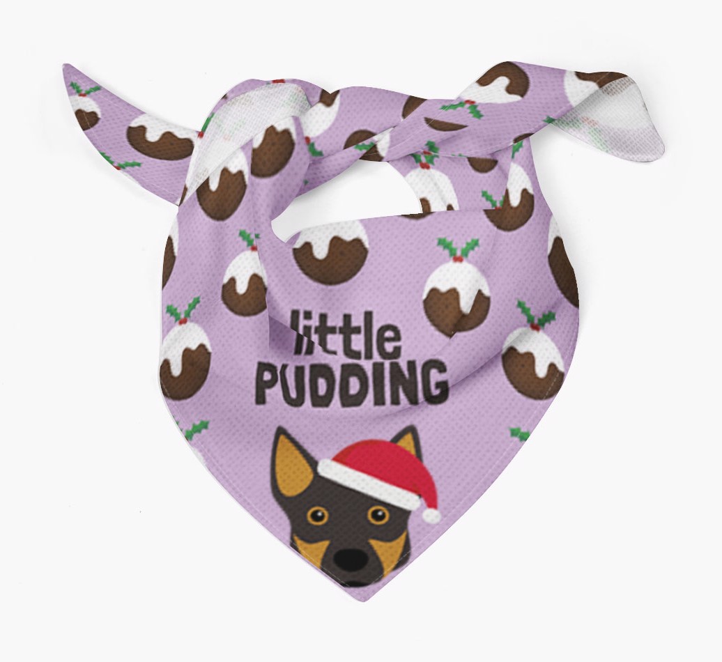Little Pudding : Personalized {breedFullName} Christmas Bandana