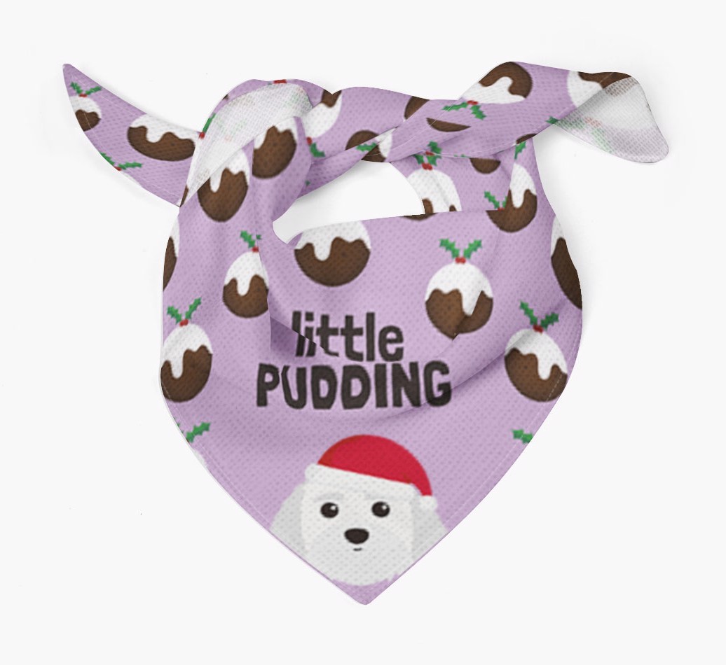 Little Pudding : Personalised {breedFullName} Christmas Bandana