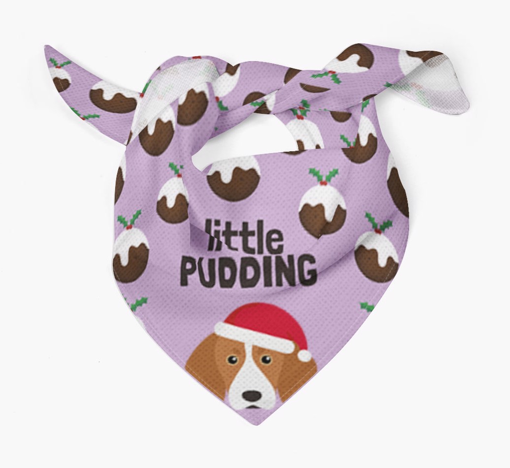 Little Pudding : Personalized {breedFullName} Christmas Bandana
