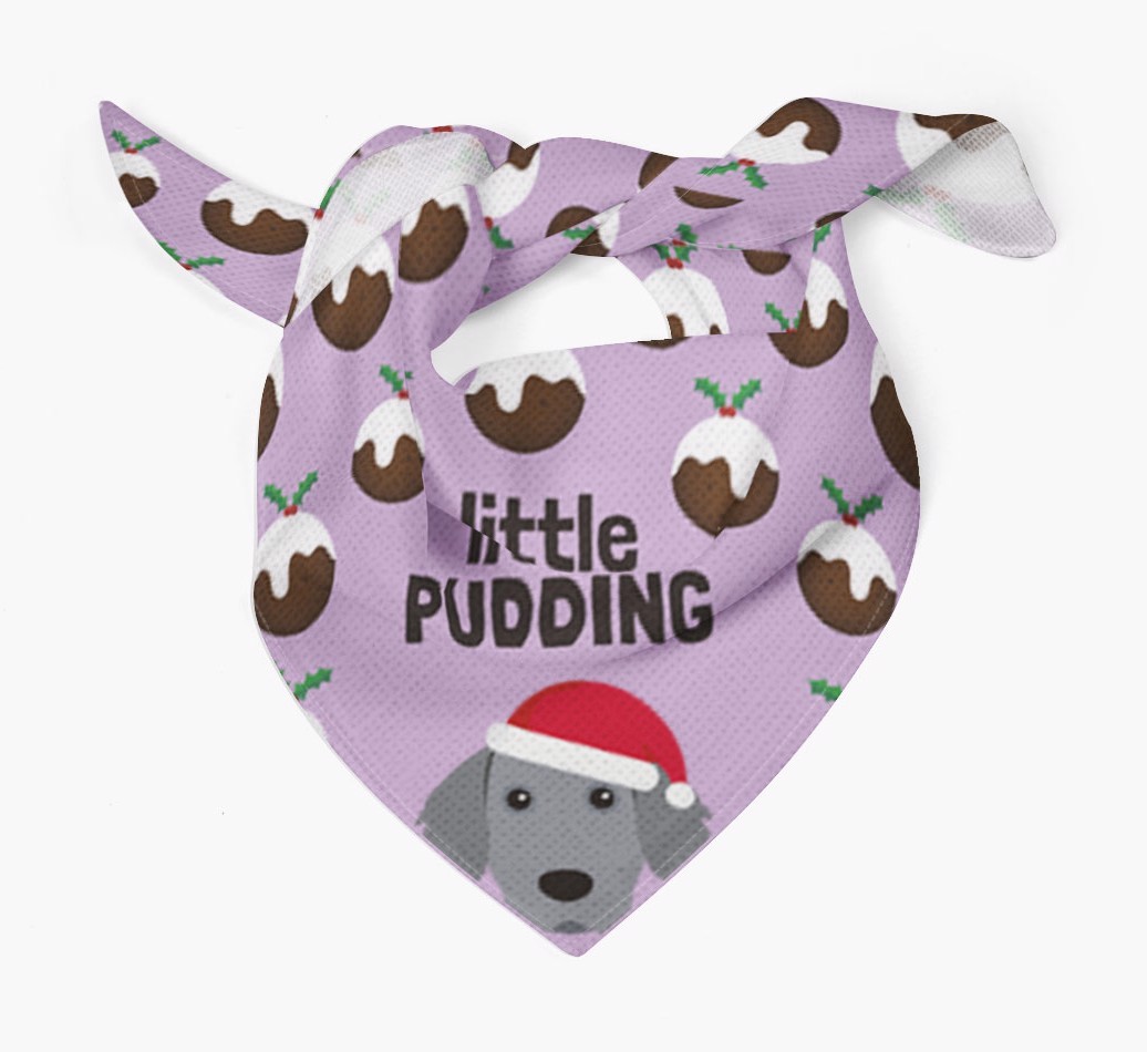 Little Pudding : Personalized {breedFullName} Christmas Bandana