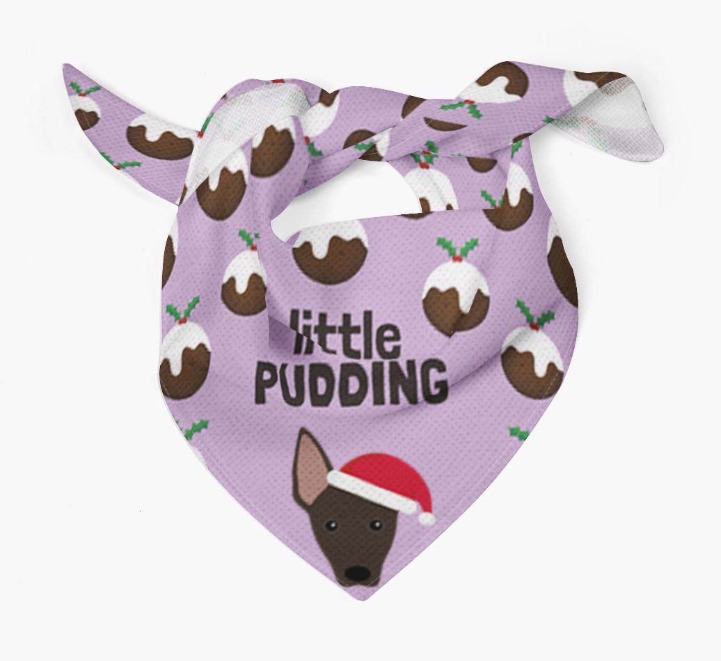 Little Pudding : Personalized {breedFullName} Christmas Bandana