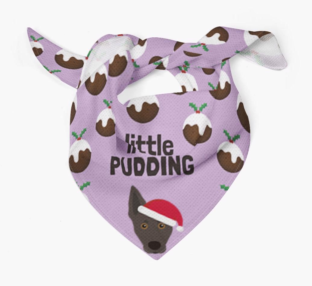 Little Pudding : Personalized {breedFullName} Christmas Bandana