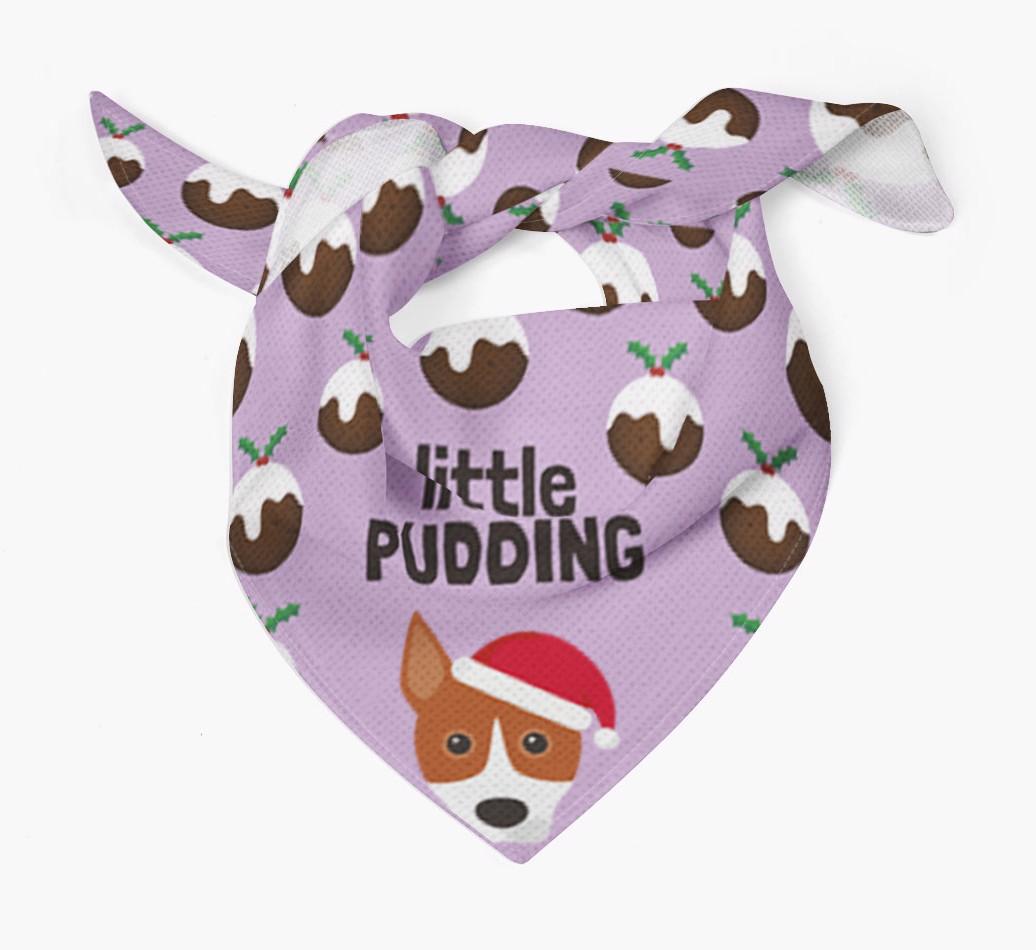 Little Pudding : Personalized {breedFullName} Christmas Bandana