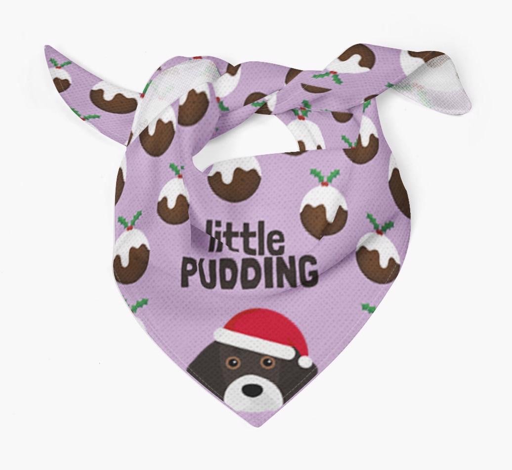 Little Pudding : Personalized {breedFullName} Christmas Bandana